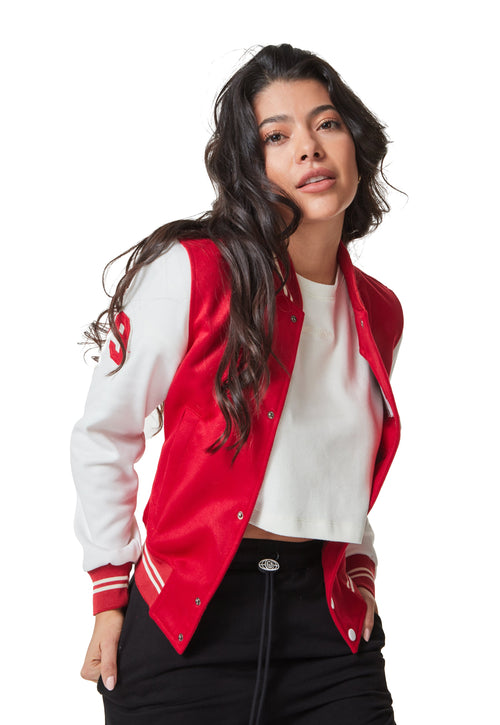 Chaqueta Beisbolera LUCIA rojo